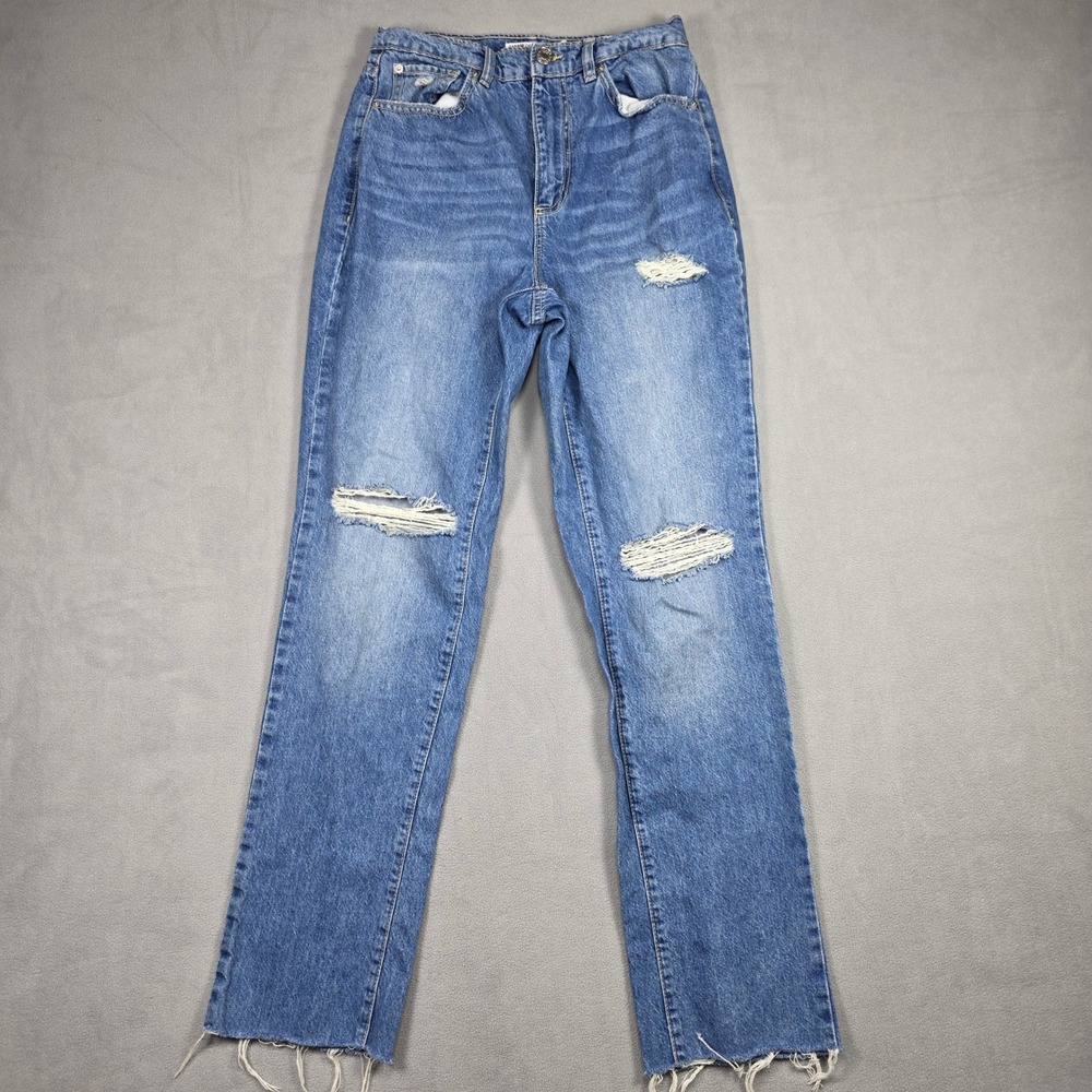 Garage Jeans Women 7/28 Blue Straight Vintage Straight Medium Wash Distressed